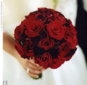 Свадебное фото - Красный свадебный букет_11