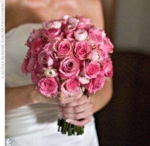 Свадебное фото - Розовый свадебный букет_12