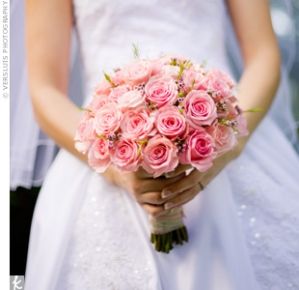Свадебное фото - Розовый свадебный букет_17