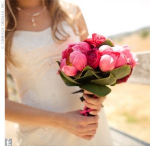 Свадебное фото - Розовый свадебный букет_18
